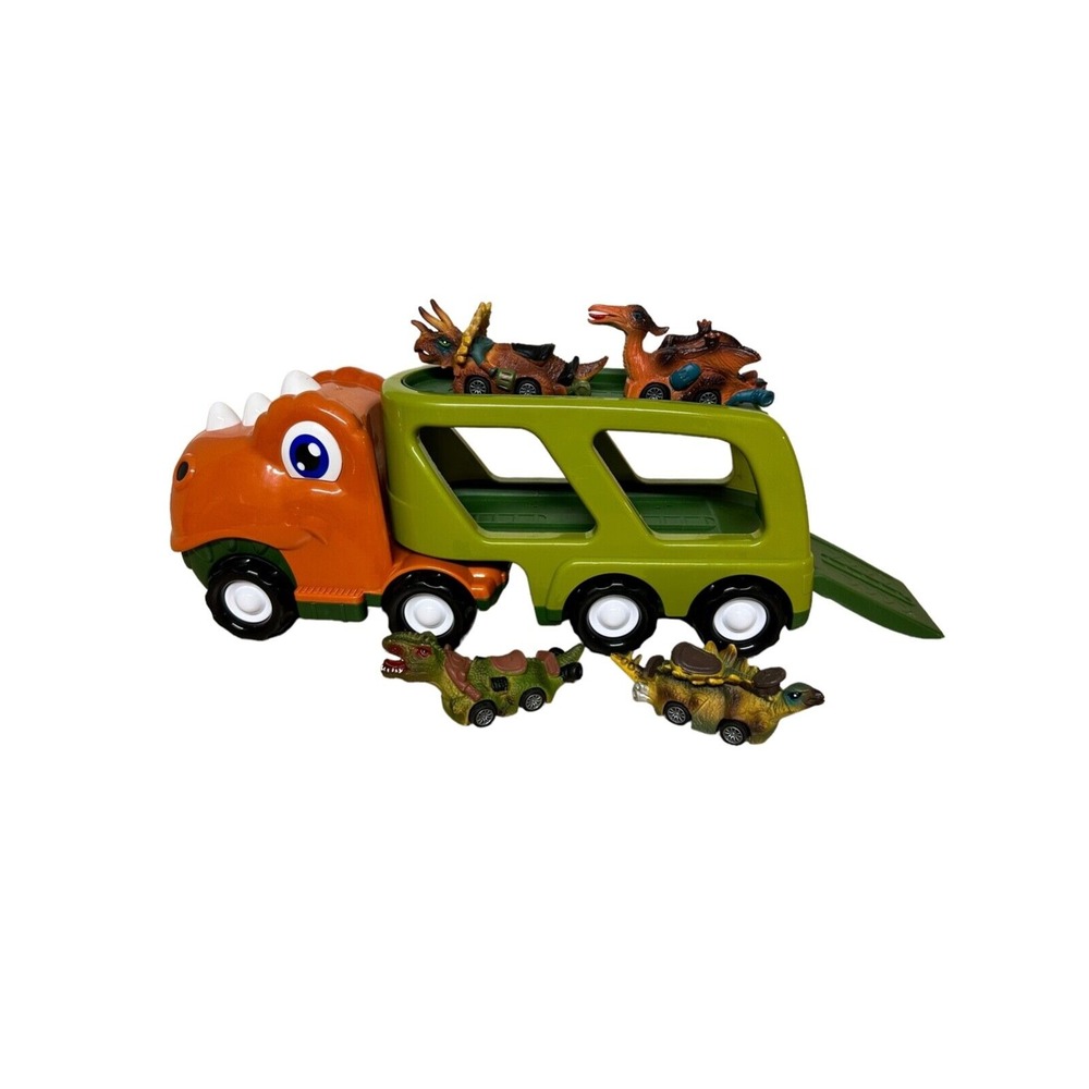 Nicmore Dino Dinosaur Pullback Cars‎ and Tyrannosaurus Rex Toy Carrier